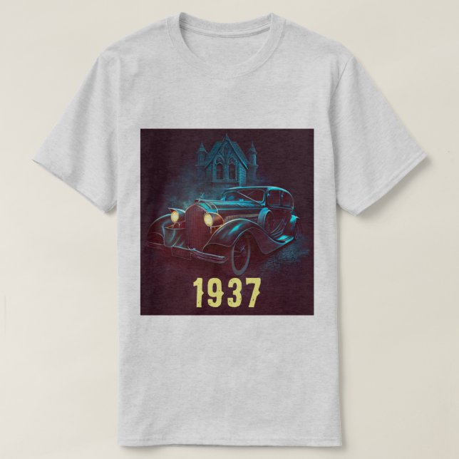 MIDNIGHT VINTAGE BIL 1937 T SHIRT (Design framsida)