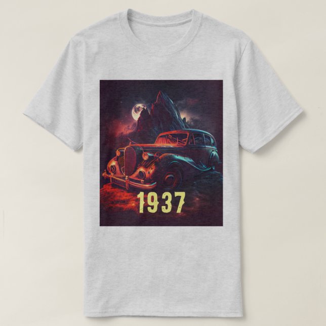 MIDNIGHT VINTAGE BIL 1937 T SHIRT (Design framsida)