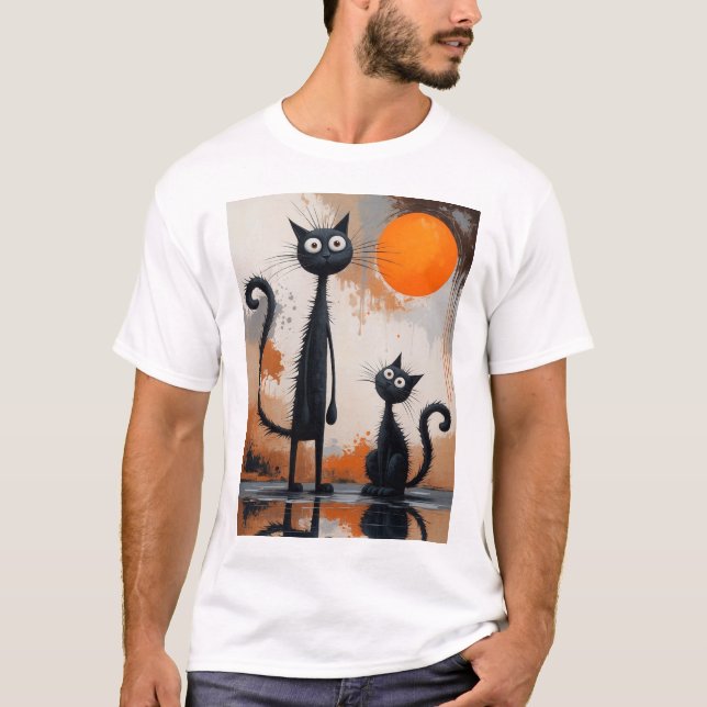 Midnight Whiskers T Shirt (Framsida)
