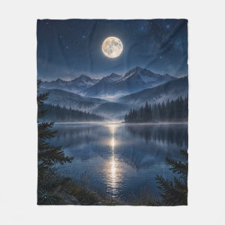 Midnight Wilderness Luxury Fleece Blanket