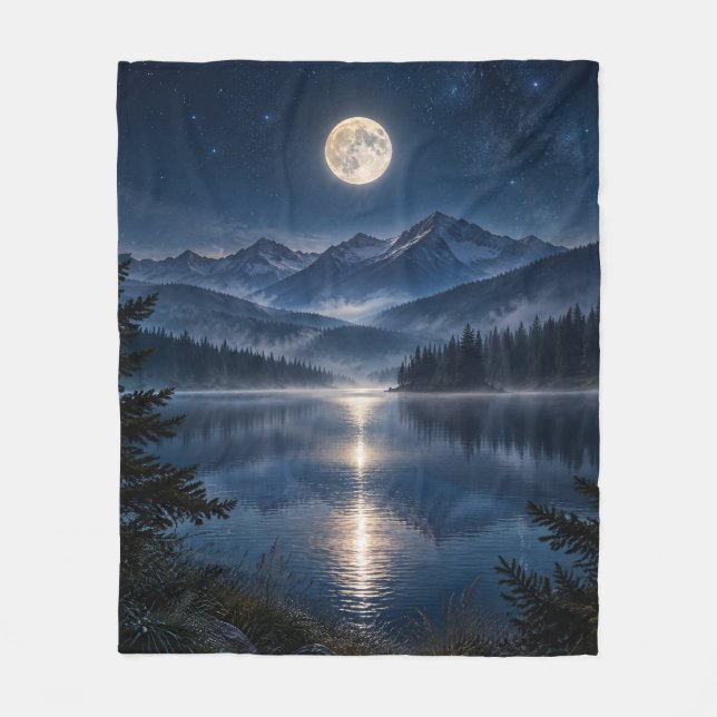 Midnight Wilderness Luxury Fleece Blanket (Framsidan)