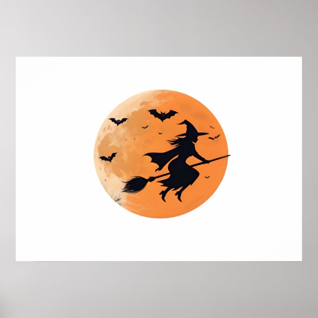 Midnight Witch i Himmel Poster (Framsidan)