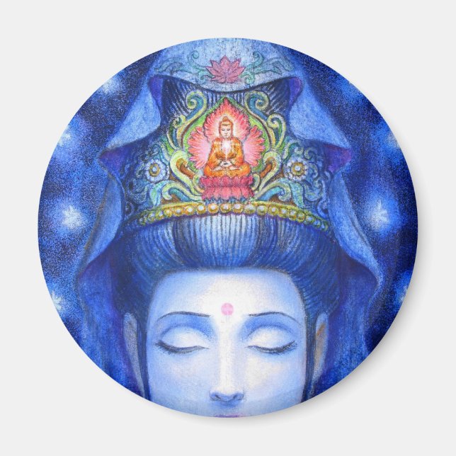 Midnight Zen Meditation Kuan Yin Magnet (Framsidan)