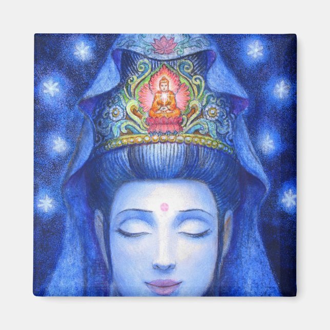 Midnight Zen Meditation Kuan Yin Magnet (Framsidan)
