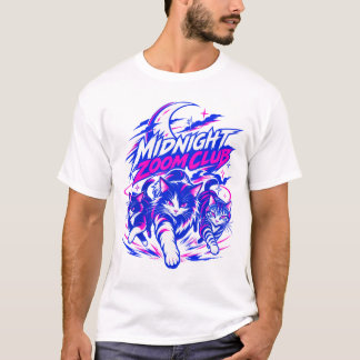 Midnight Zoom Club Neon Katter T Shirt