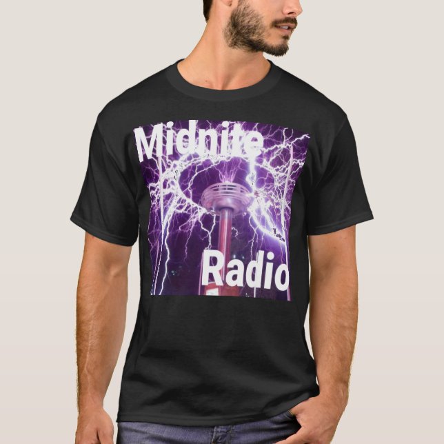 Midnite Radio Underground Internet Station T Shirt (Framsida)