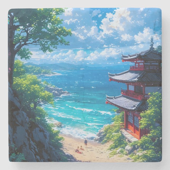 Midori to Umi no Michi  Stenunderlägg (Framsidan)