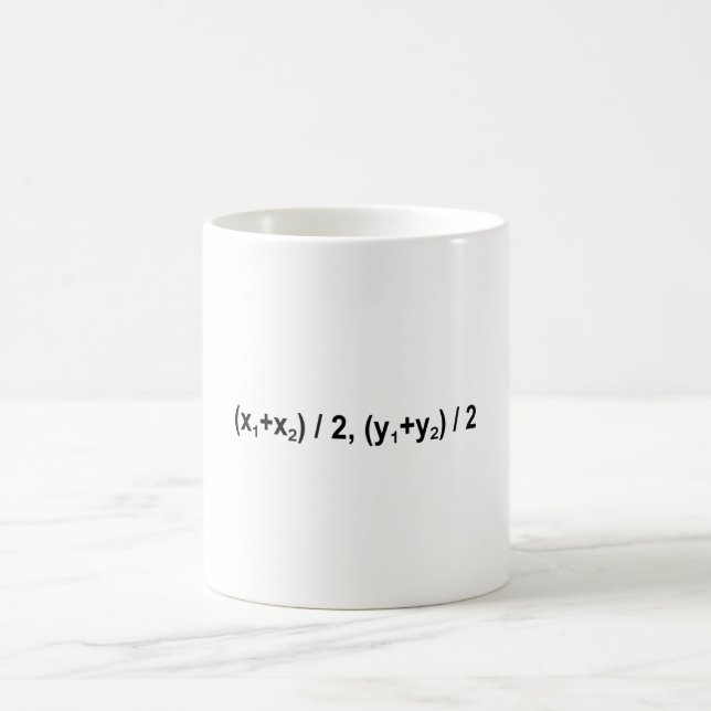 Midpoint Formula Math Mathematical Physics Kaffemugg (Center)