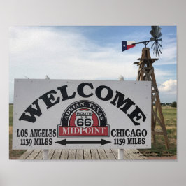 Midpoint of Route 66 | Adrian, Texas Poster