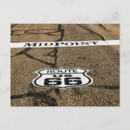 Midpoint Route 66 Sign - Adrian, Texas Vykort