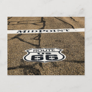 Midpoint Route 66 Sign - Adrian, Texas Vykort