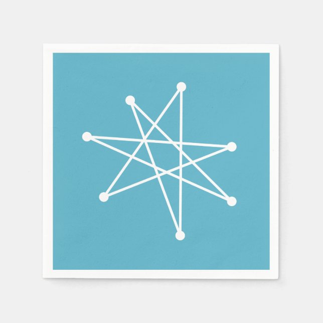 Midsekunders Modern jul - MOD, stjärna N Pappersservett (Framsidan)