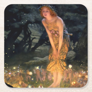 “Midsommar afton” av Edward Robert Hughes Underlägg Papper Kvadrat