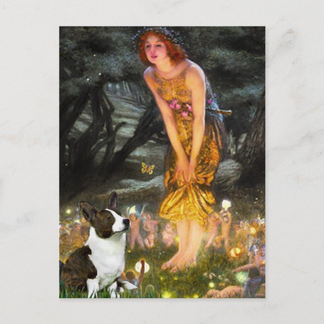 Midsommar afton - Cardigan Welsh Corgi Vykort (Framsida)