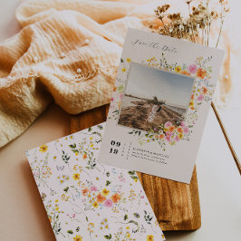 Midsommar | Foto för romantiska hösthöns-Blommigta Spara Datumet