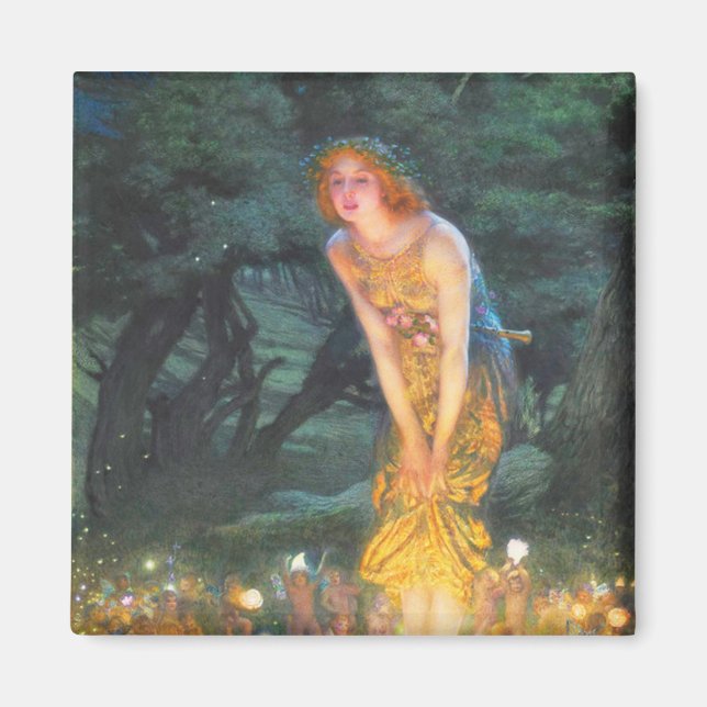 Midsommar Kväll (1908) av Edward Robert Hughes Magnet (Framsidan)