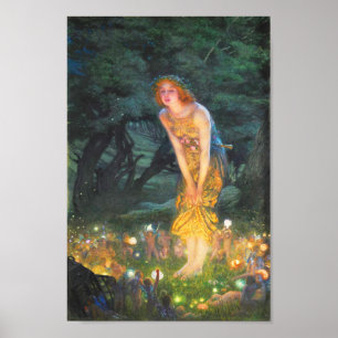 Midsommar Kväll (1908) av Edward Robert Hughes Poster