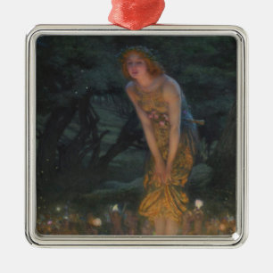 Midsommar Kväll (av Edward Robert Hughes) Julgransprydnad Metall