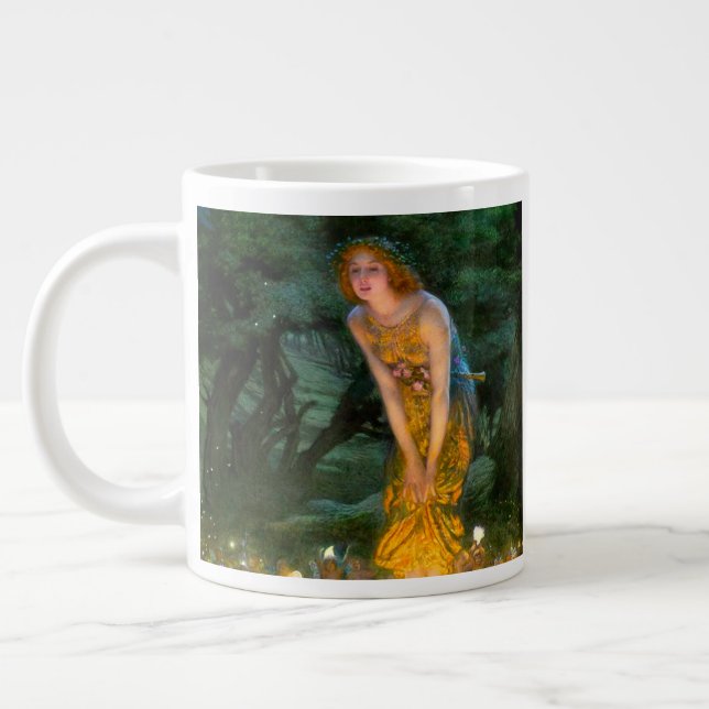 Midsommar Kväll Edward Robert Hughes Jumbo Mugg (Vänster)