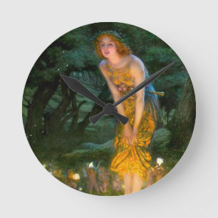 Midsommar Kväll Edward Robert Hughes Rund Klocka