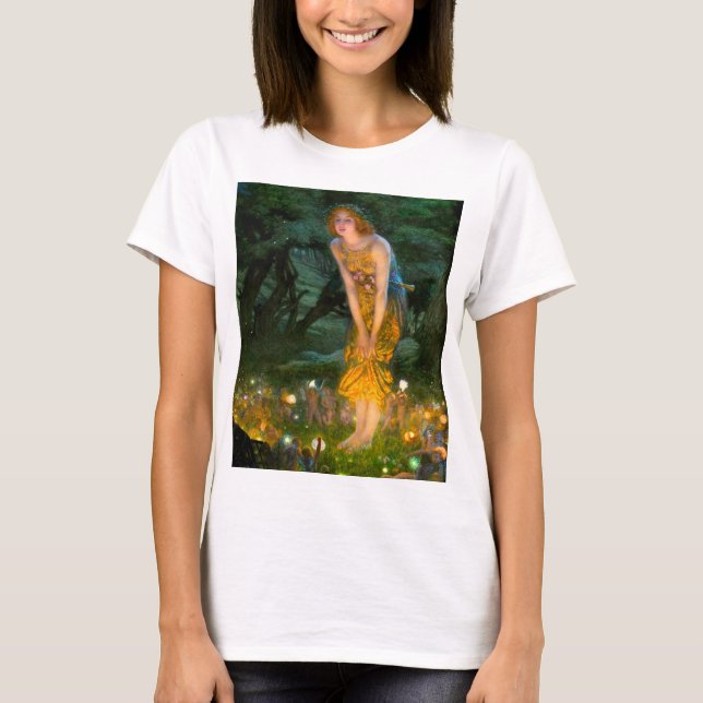 Midsommar Kväll Edward Robert Hughes T Shirt (Framsida)