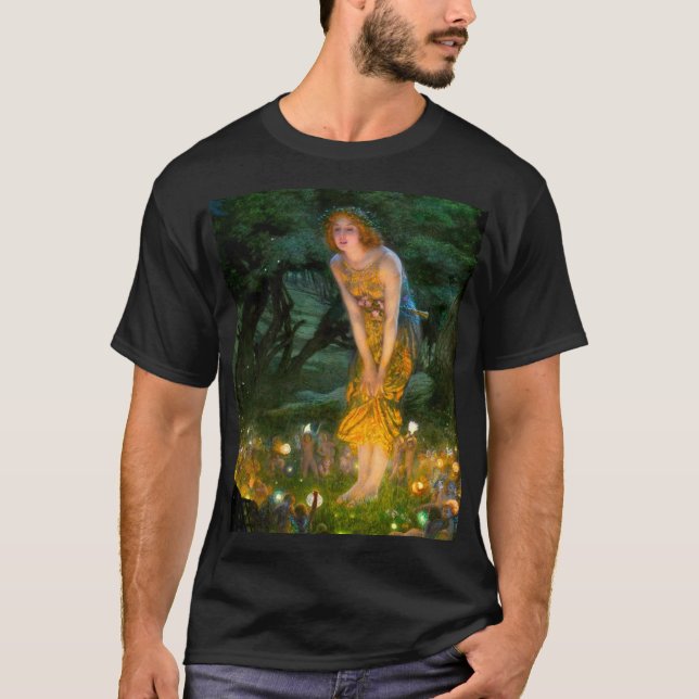 Midsommar Kväll Edward Robert Hughes T Shirt (Framsida)