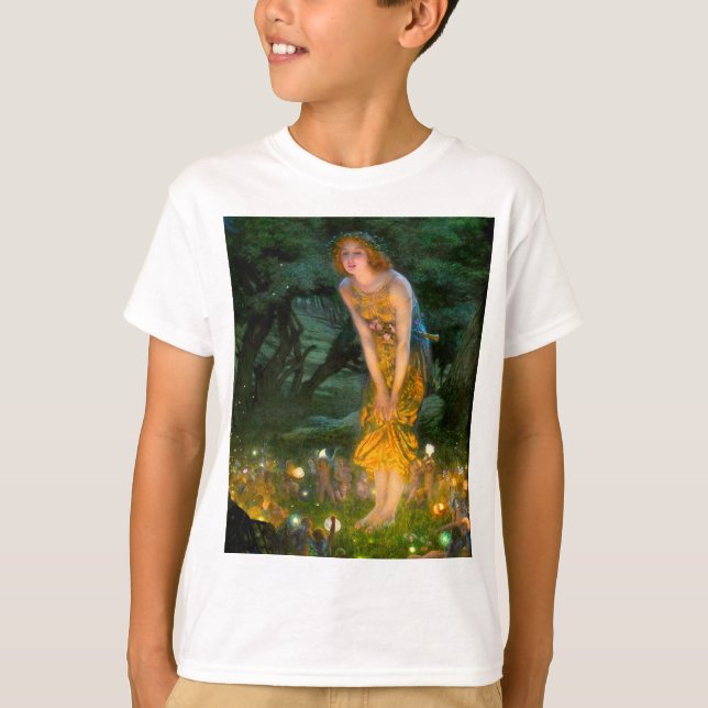 Midsommar Kväll Edward Robert Hughes T Shirt (Framsida)