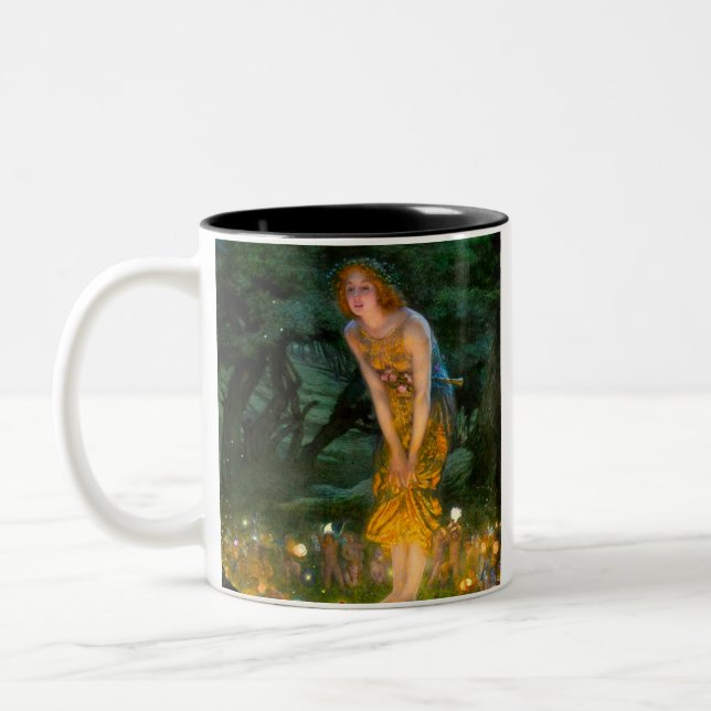 Midsommar Kväll Edward Robert Hughes Två-Tonad Mugg (Vänster)