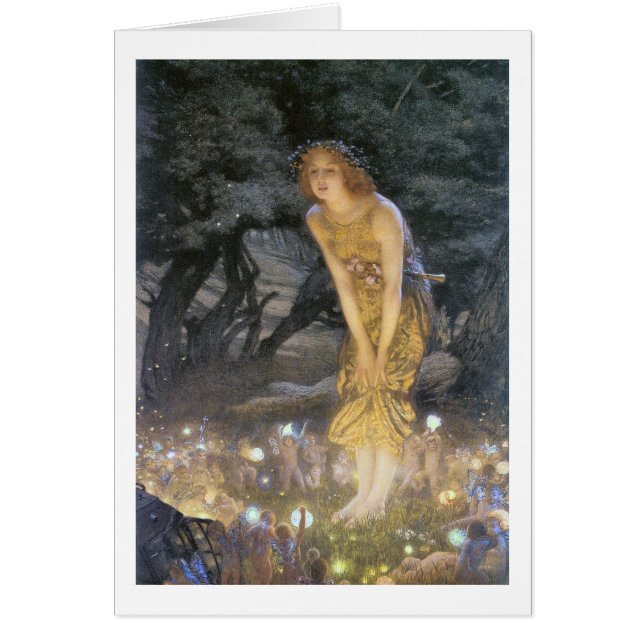 Midsommar Night Fairy Dance Hälsningskort (Framsidan)