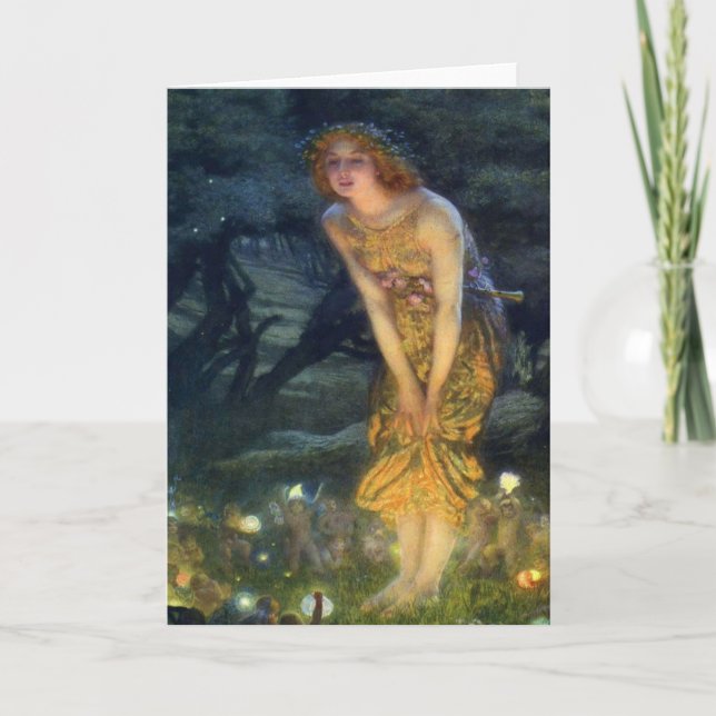 Midsommar Night Fairy Dance Kort (Framsida)