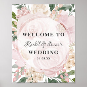Midsommar Ro med cirkelform Blommigt Bröllop Poster