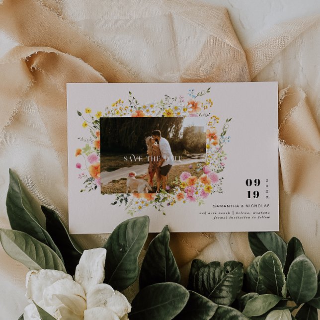 Midsommar | Romantiska Höstblommor Foto  Spara Datumet (Skapare uppladdad)