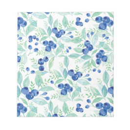 Midsommar Rustic Blueberry Berry Sommar Mönster Anteckningsblock