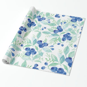 Midsommar Rustic Blueberry Berry Sommar Mönster Presentpapper