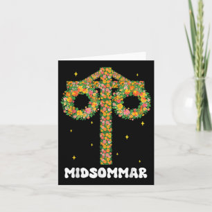 Midsommar Solstice Maypole Midsommar Sverige Kort