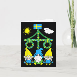Midsommar Solstice Maypole Midsommar Sverige Kort
