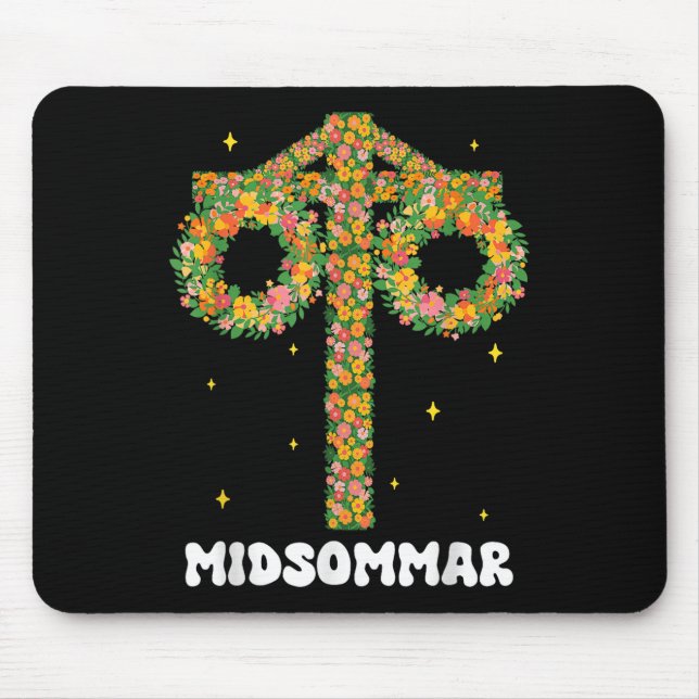 Midsommar Solstice Maypole Midsommar Sverige Musmatta (Framsidan)