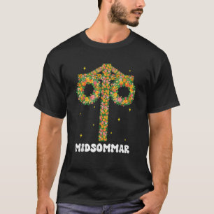 Midsommar Solstice Maypole Midsommar Sverige T Shirt