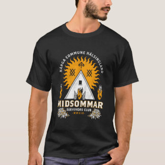 Midsommar Survival Club Skräck Horror Sommarfest T Shirt