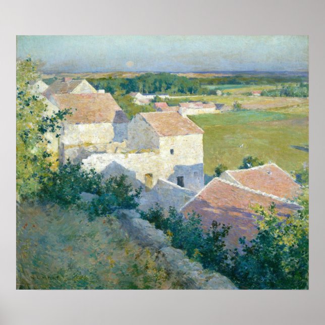 Midsommar Twilight W. L. Metcalf Fine Art Poster (Framsidan)