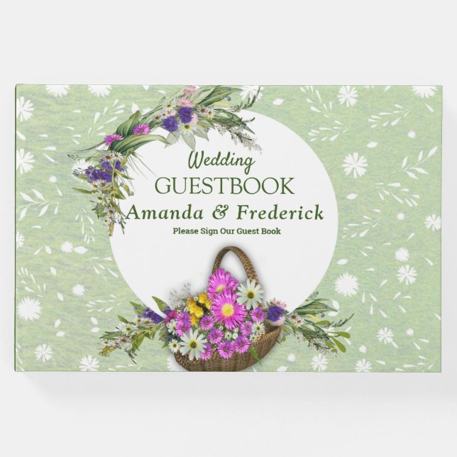 Midsommar Vår blommor Gästböcker (Framsida)