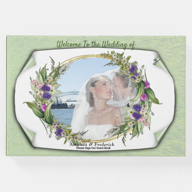 Midsommar Vår blommor Gästböcker (Framsida)