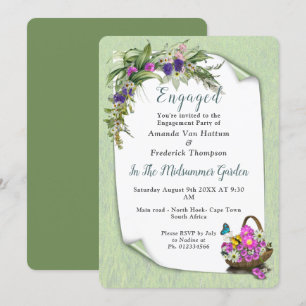 Midsommar Vår blommor Inbjudningar