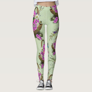 Midsommar Vår blommor Leggings