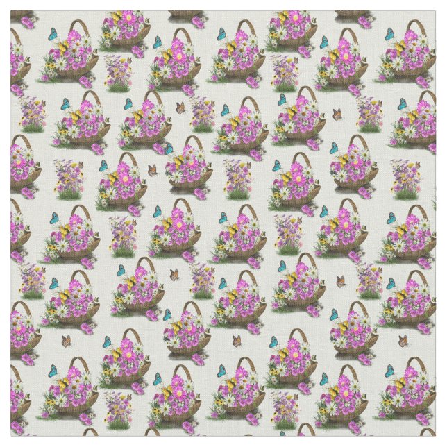 Midsommar Vår blommor Tyg (Närbild)