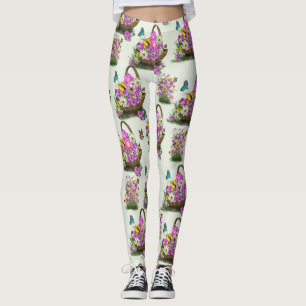 Midsommar Vår-festivalen Flowers Leggings