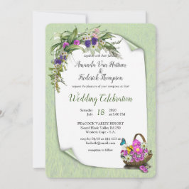 Midsommar vårblomma inbjudningar