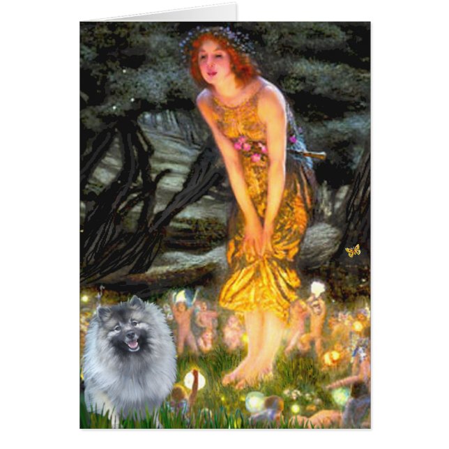 Midsommarafton - Keeshond (F) Hälsningskort (Framsidan)