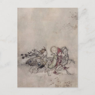 “Midsommarälvor” av Arthur Rackham Vykort