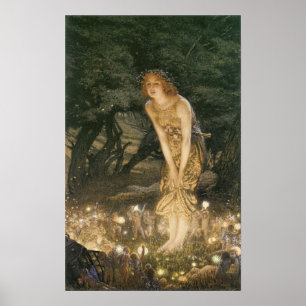 Midsommarens Kväll Victorian Fairy Poster